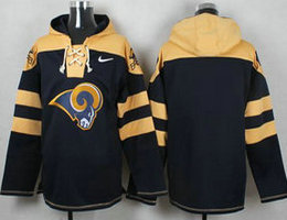 Los Angeles Rams BLANK blue Authentic Stitched NFL Hoodies