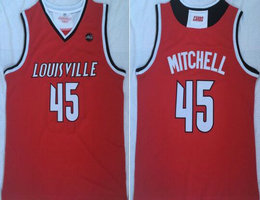 Louisville Cardinals #45 Donovan Mitchell Red Basketball Stitched NCAA Jersey