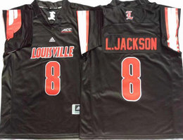 Louisville Cardinals #8 Lamar Jackson Black Vapor Untouchable Stitched College Jersey