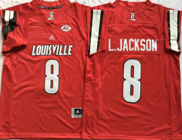 Louisville Cardinals #8 Lamar Jackson Red Vapor Untouchable Stitched College Jersey