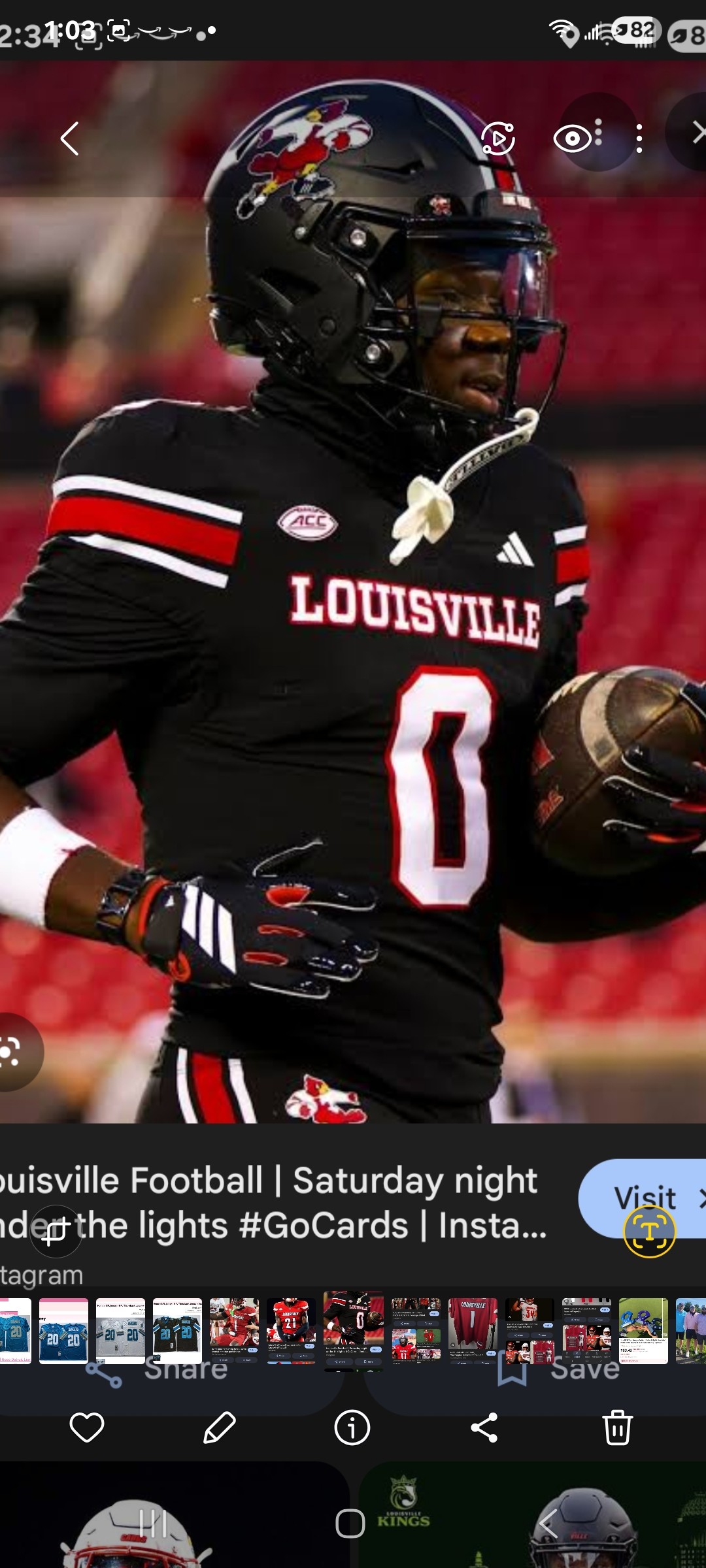 Louisville Custom Black jersey