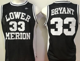 Lower Merion #33 Kobe Bryant Black High School College Jersey