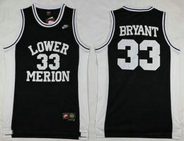Lower Merion High School #33 Kobe Bryant Black Chase Fashion New Authentic Stitched NBA jersey