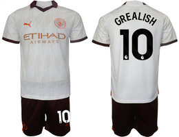 Manchester City 2023-24 #10 GREALISH Away Soccer Club Jersey