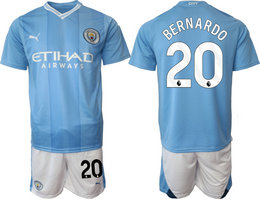 Manchester City 2023-24 #20 BERNARDO Home Soccer Club Jersey
