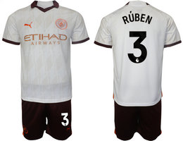 Manchester City 2023-24 #3 RUBEN Away Soccer Club Jersey