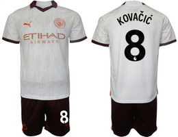 Manchester City 2023-24 #8 KOVACIC Away Soccer Club Jersey
