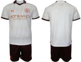 Manchester City 2023-24 Blank Away Soccer Club Jersey