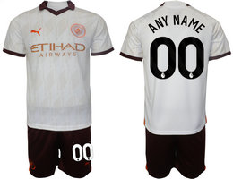 Manchester City 2023-24 any name Away Soccer Club Jersey