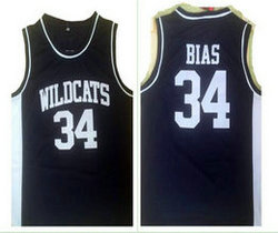 Maryland Wildcats #34 Len Bias Black Basketball Jersey