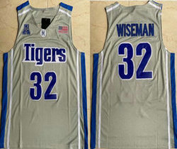 Memphi Tigers #32 James Wiseman Gray College Basketball Jersey