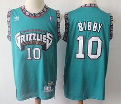 Memphis Grizzlies #10 Mike Bibby Green Throwback Stitched NBA Jersey