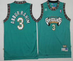 Memphis Grizzlies #3 Shareef Abdur-Rahim Green Throwback Hardwood Classics Authentic Stitched NBA jersey