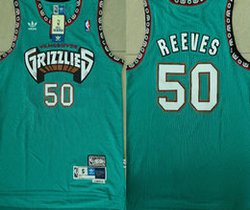 Memphis Grizzlies #50 Bryant Reeves Throwback Green Hardwood Classics Authentic NBA Basketball jerseys