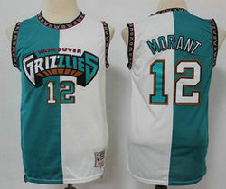 Memphis Grizzlies #12 Ja Morant White Green Hardwood Classics Authentic Stitched NBA jersey