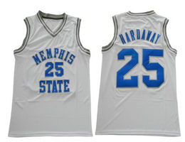Memphis State #25 Penny Hardaway White College Basketball Jersey