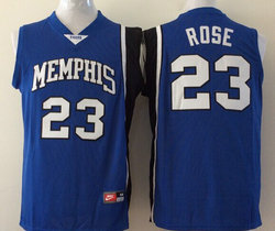 Memphis Tigers #23 Derrick Rose Blue College Basketball stitched Jersey