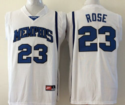 Memphis Tigers #23 Derrick Rose White College Basketball stitched Jersey