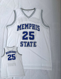 Memphis Tigers #25 Penny Hardaway White College Basketball Jersey