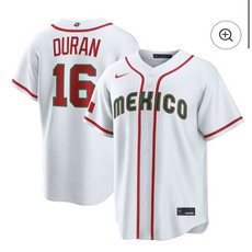 Mexico #16 Jarren Duran White Baseball jersey