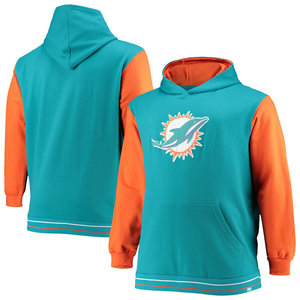 Miami Dolphins Fanatics Branded Big Tall Block Party Pullover Hoodie
