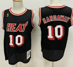 Miami Heat #10 Tim Hardaway Black Throwback Authentic Stitched NBA jersey