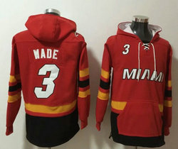 Miami Heat #3 Dwyane Wade Stitched Pullover Hoodie
