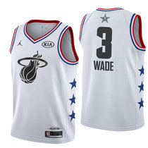 Miami Heat #3 Dwyane Wade White 2019 All Star With Patch Authentic Stitched NBA jersey