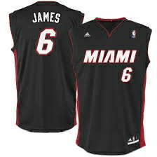 Miami Heat #6 Lebron James Black NBA jersey