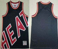 Miami Heat Black Hardwood Classics Authentic Stitched NBA Jersey