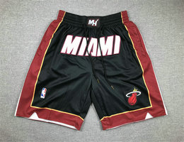 Miami Heat Red Black Shorts 1