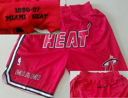 Miami Heat Red Just Don Swingman Shorts
