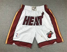 Miami Heat Throwbalck White Shorts 1