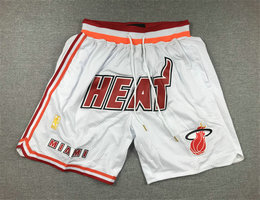 Miami Heat Throwbalck White Shorts