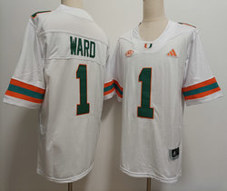 Miami Hurricanes #1 Cam War White NCAA Jersey