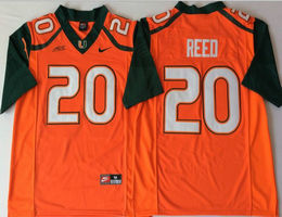 Miami Hurricanes #20 Ed Reed Orange 2018 Stitched NCAA Jerseys