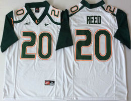 Miami Hurricanes #20 Ed Reed White 2018 Stitched NCAA Jerseys