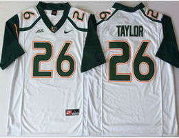 Miami Hurricanes #26 Sean Taylor White 2018 Stitched NCAA Jerseys
