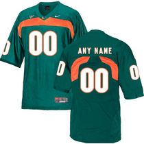 Miami Hurricanes Customized Green Stitched NCAA Jerseys