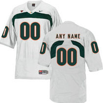 Miami Hurricanes Customized White Stitched NCAA Jerseys