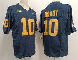 Michigan Wolverines #10 Tom Brady Blue 2023 F.U.S.E Stitched NCAA Jersey