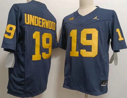 Michigan Wolverines #19 Bryce Underwood Navy FUSE Vapor Limited College Football Stitched Jersey