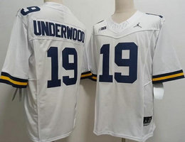 Michigan Wolverines #19 Bryce Underwood White FUSE Vapor Limited College Football Stitched Jersey