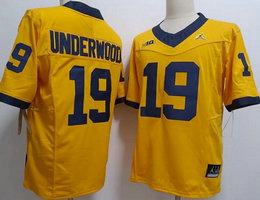 Michigan Wolverines #19 Bryce Underwood Yellow FUSE Vapor Limited College Football Stitched Jersey