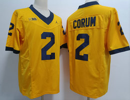Michigan Wolverines #2 Blake Corum Gold 2023 F.U.S.E Stitched NCAA Jersey