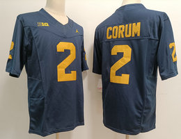 Michigan Wolverines #2 Blake Corum Navy Blue 2023 F.U.S.E Stitched NCAA Jersey