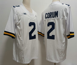 Michigan Wolverines #2 Blake Corum White 2023 F.U.S.E Stitched NCAA Jersey