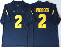 Michigan Wolverines #2 Charles Woodson Blue Vapor Untouchable Authentic Stitched NCAA Jersey