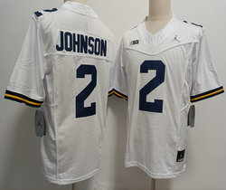 Michigan Wolverines #2 Will Johnson White 2023 F.U.S.E Stitched NCAA Jersey