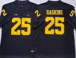 Michigan Wolverines #25 Hassan Haskins Blue Vapor Untouchable Authentic Stitched NCAA Jersey